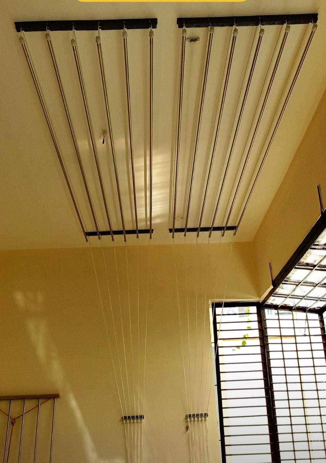 Cloth hanger fitting close view