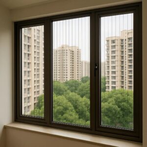 Invisible window grill installation