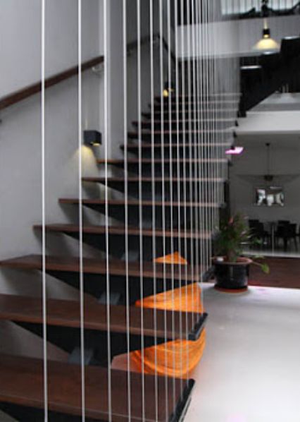 Invisible staircase grill close finish